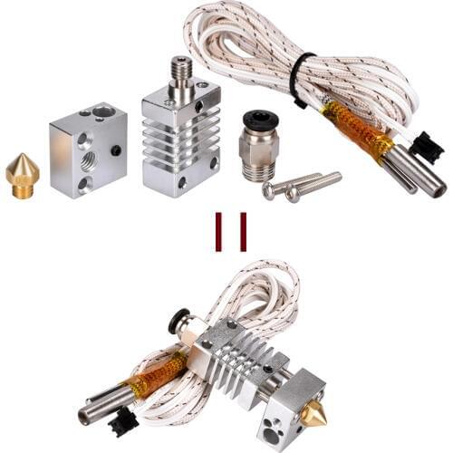 3D Printer Parts CR10 Hotend Extruder 1.75/0.4mm Bowden Extruder Heat Break Throat CR10 3D Printer