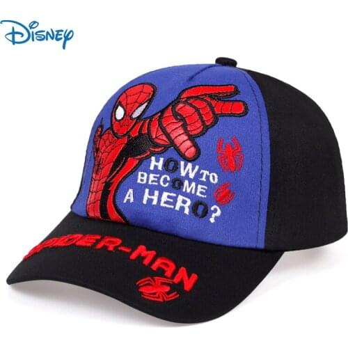 Disney Marvel Hat Baseball Hats Spider Children Hat Letters Embroidery Adjustable Baby Boys Girls Superhero Hip Hop Caps