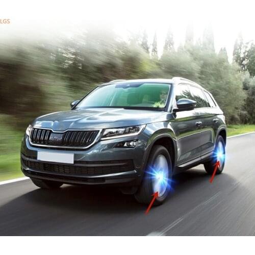 For Skoda Kodiaq 2017 2018 2019 High-quality ABS Chrome Maglev Spin glow Wheel hub decorative cover car accessories