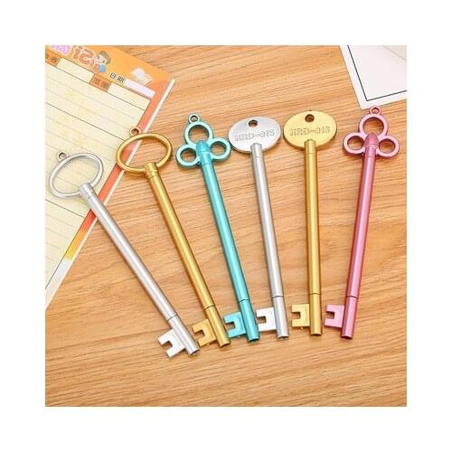 Creative stationery key shape gel pen cute cartoon learning office retro water-based signature pen
