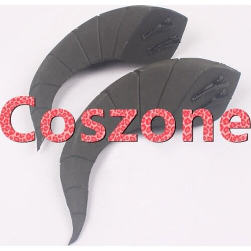 Arknights Nightingale Cosplay Headwear Black Horn Hair Pin Hair Clip Halloween Carnival Party Cosplay Costume Accessories