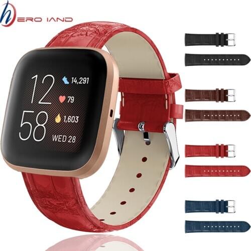 Leather Watch Straps for Fitbit versa 2 Band Watchband Bracelet Smart wristband for Fitbit versa / versa lite wristband Correa