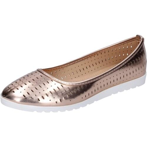 LANCETTI ballet flats woman synthetic leather bronze
