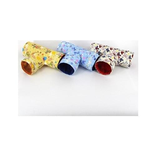 Small Pet Supplies Dutch Pig Spring and Autumn Hedgehog Tunnel Spider Toy Chinchilla Hamster Three-Channel Hamster Tunnels