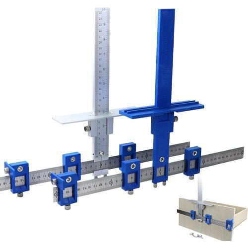 Cabinet Hardware Jig Drill Guide Sleeve Puncher Locator Jig Set Wood Drilling Doweling Hole Door Furniture Drawer Position Tools