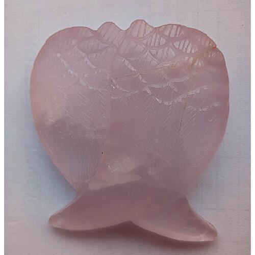 Natural rose quartz angel wings pink crystal wings as gift 6cm