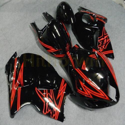 Custom motorcycle Fairing hull for GSX-R1300 1997 1998 1999 2000 2001 2002 2003 2004 2005 2006 2007+red flames