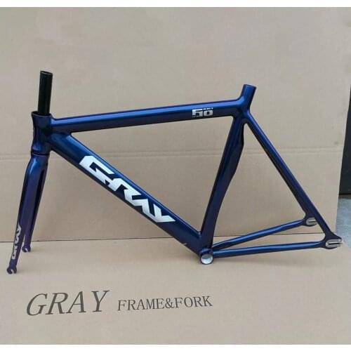 GRAY F10 700c 6061-T6 Aluminum Alloy Fixed Gear Frame and Fork Fixie Bike Frame 52cm 55cm High Quality Bicycle Parts Frameset