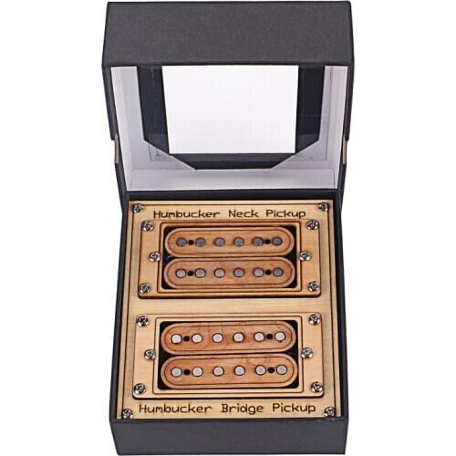 Hand Wound Humbucker Set Wood And Fiber Alnico for guitar