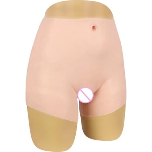 70CM Silicone Realistic Vagina Panty Shemale Crossdresser Pussy Pants Transgender Artificial Sex Fake Underwear Enhancer Hip 1G
