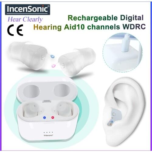 Digital Hearing Aids Rechargeable SR101 Audifonos 10 Channels Hearing Device 5 Colours Hearing Amplifier for Elderly