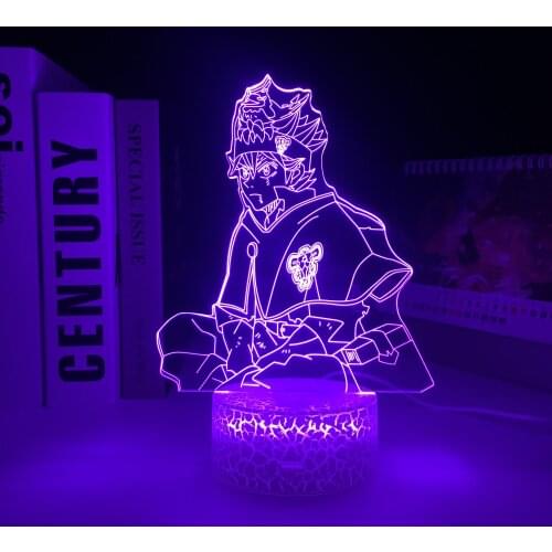 White Base 3D LED Lamp Anime Asta for Bedroom Decor Nightlight Birthday Gift Manga Acrylic Room Table Lamp Dropshipping