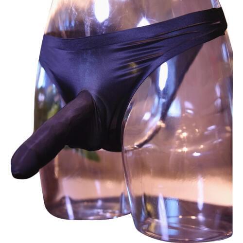 New hot Mens Seamless Sleeve Panties Sexy Ice Silk Thong Low Waist Youth Solid Color thong men jockstrap mens underwear gay