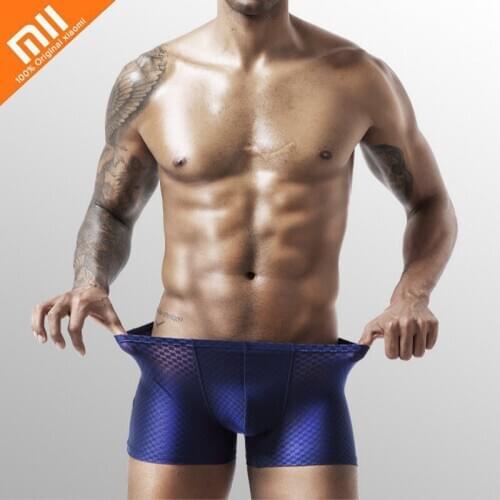 Xiaomi 3pcs Ice Silk Thin Underwear Mens High Stretch Skin-friendly Sweat-absorbent Comfortable Breathable Summer Boxer Pants