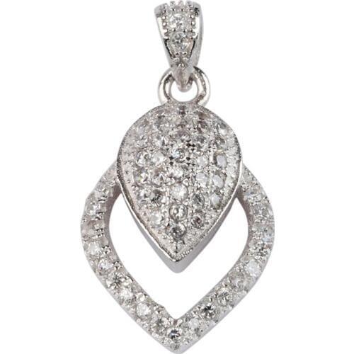 SHUNXUNZE jewellery christmas gifts Engagement Wedding pendants for women dropshipping White Cubic Zirconia Rhodium Plated R3234