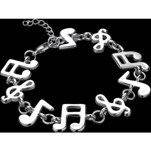 AH001 Wholesale Engagement Silver 925 Jewelry Bracelet For Women Sterling-silver-jewelry Fashion Jewelry Music Bracelets