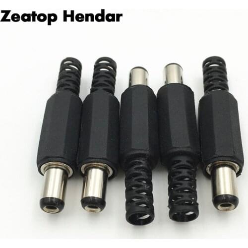 1000Pcs 2.1 x 5.5 / 2.5 x 5.5 MM 9mm 14mm DC Male Power Plug Audio Outlet Socket Jack Plastic Cover for CCTV Cameras Connector