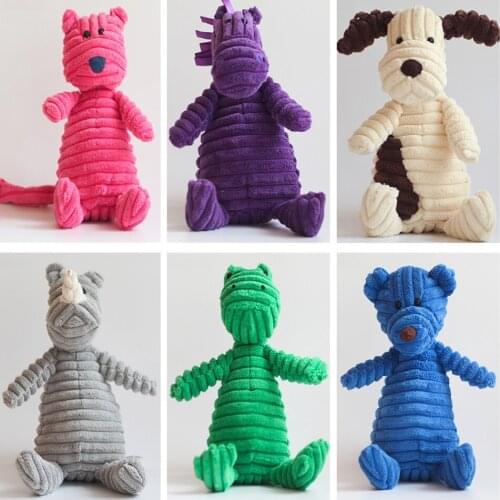 2021 New Animal Cartoon Dog Plush Toy Creaking Cute Pet Toys Fleece Puzzle Dog Cat Chewing Pet Durable Squeak Toys