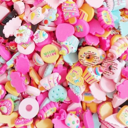 30pcs Ice Cream Candy Donuts Simulation Food Resin Jewelry Accessories Mobile Phone Shell Toy Decoration for Jewelry Making
