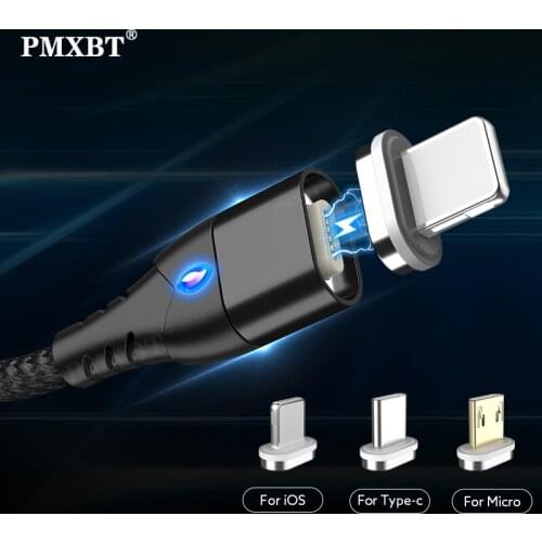 3A Magnetic Cable Micro USB Type C Fast Charger Magnet Date Cord Mobile Phone Charge For iPhone 12 11 8 Xiaomi Mi Huawei Samsung