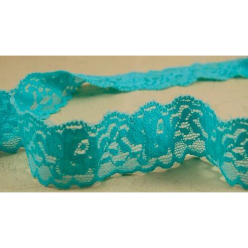 5 yard/lot about 27mm width blue green Elastic Stretch eyelash Lace trim clothes/garment/headband/sewing accessories