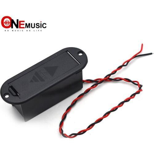 50pcs Guitar Bass Active Pickup 9V Volt Battery Cover Box Case Holder ABS with Adapter Cable Guitarra Accessories