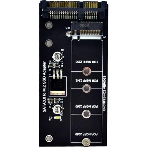 NGFF M.2 Adapter M2 SATA3 Raiser M.2 to SATA Adapter SSD M2 to SATA Expansion Card B Key Suppor 30/42/60/80mm