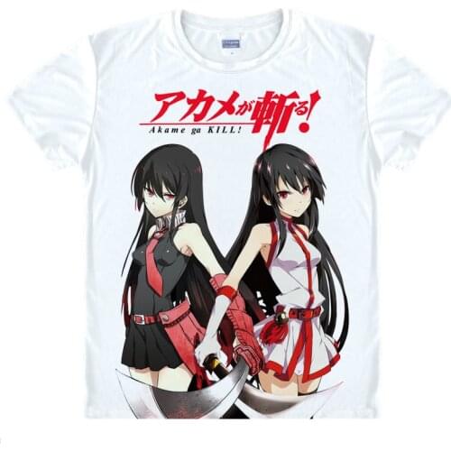 Akame ga Kill T-shirts kawaii Japanese Anime t shirt Manga Shirt Cute Cartoon Comic Esdeath Cosplay shirts 40779575059 tee 227