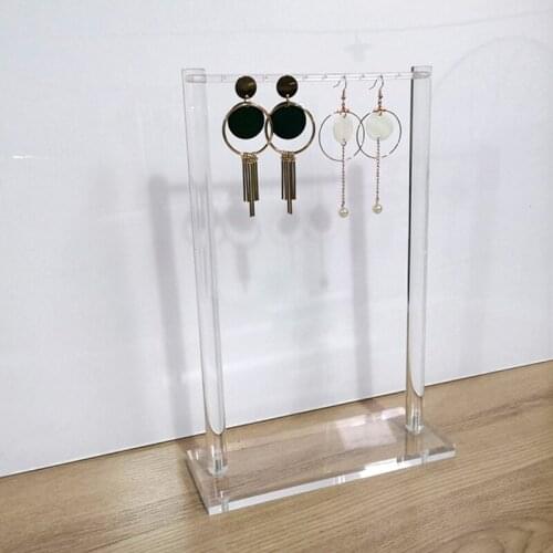 Acrylic earring stands necklace display case bracelet holders jewelry stand hanging earing display organizer holder rack stand