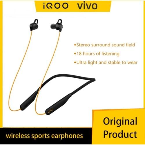Vivo iqoo wireless bluetooth headset neck-mounted magnetic waterproof original gaming headset low latency iqoo wireless headset