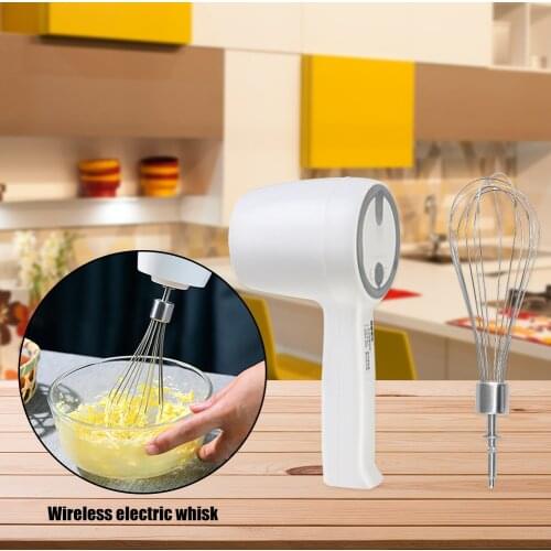 Cordless Hand Mixer Electric 5 Speed USB Rechargeable Hand Admixer Baking Tools Mini Electric Food Blender Handheld Mixer