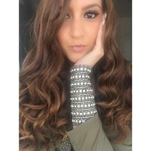 8 row bracelet multilayer Openable big bangle Rhinestone Stretch wedding Party Cuff Chain Crystal Vintage jewelry pulseras retro