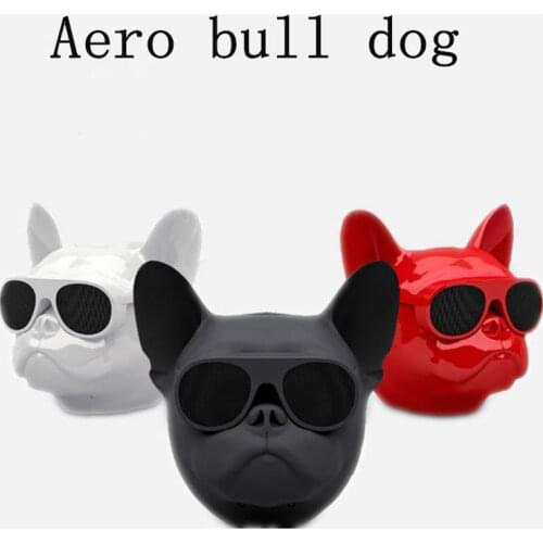Cartoon New Aero Bull Dog Wireless Bluetooth Speaker Touch HIFI Outdoor Personality Portable Mini Dog Head Portable Gift Audio