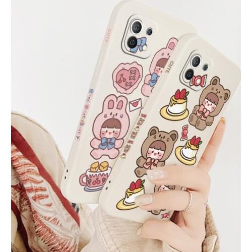 Side Print Cake Phone Case For Xiaomi Mi 11 10T 10T Pro 10 S lite Ultra 9T 9 8 Note 10 Pro Poco F3 F2pro X2 Silicone Cover
