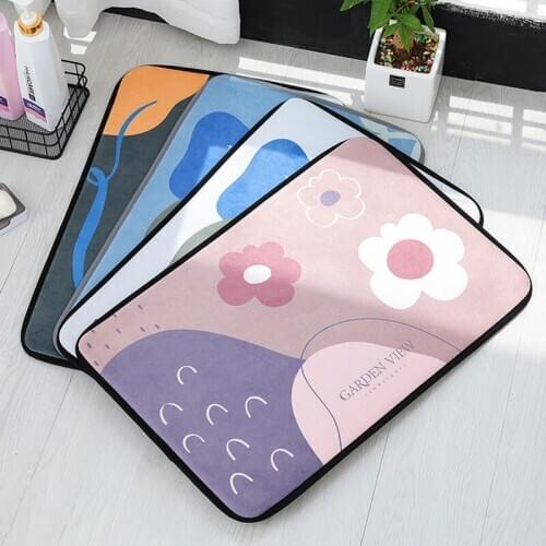 Geetest Cartoon Bath Mat Anti-Slip Doormat Absorb Water Floor Mat Carpet Kitchen Bedroom Rug Tatami Tapete
