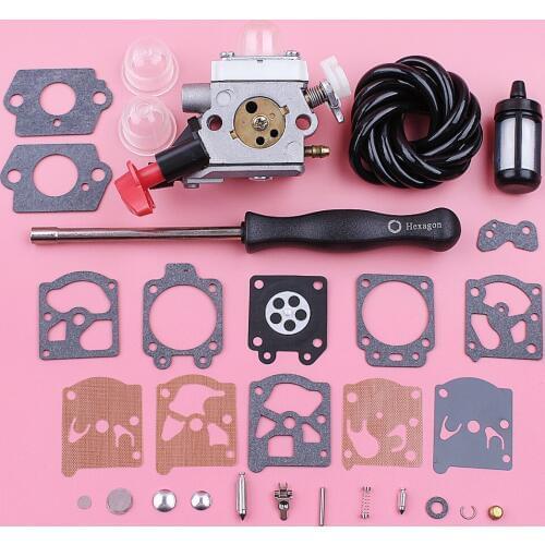 Carburetor Carb Adjustable Tool For Stihl FS56 FS 56 Gasket Fuel Filter Line Hose Repair Kit String Trimmer Replace Part