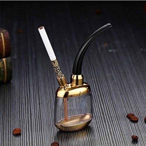 Mini Tobacco Pipe Filter Shisha Hookah Double Pipe Circulation Types Water Tobacco Pipe Cigarette Holder Pipe For Smoking Weed
