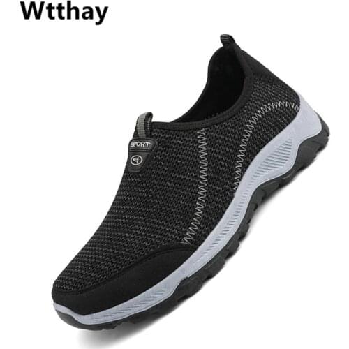 Summer Mesh Men Shoes Casual Lightweight Sneakers Mens Outdoor Hiking Climbing Shoes Slip-on Mens Loafers Zapatillas Hombre