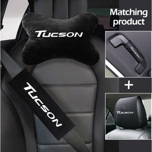 Car seat soft pillow neck pillow seat belt shoulder covers for Hyundai TUCSON Accessories car styling