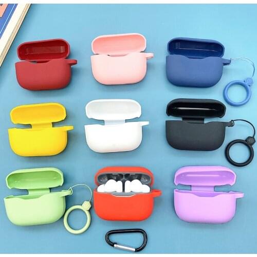 New Silicone Skin Cover Wireless Headset Protective Cover Shell Protector with Carabiner for Lenovo LP1 Wireless Heaset Bags