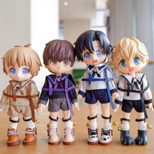 OB11 clothes Cross Cat Suit Shirt Shorts Socks for GSC Body, Body9, YMY, 1/12bjd Doll Clothes Doll Accessories Toy Costumes