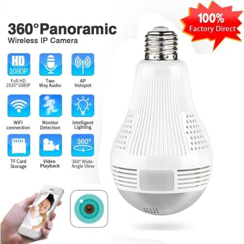 360 Degree Panorama mini Video Camera Wifi IP Light Bulb Surveillance 960P Cam CCTV Motion Sensor Night Vision DV MICRO Recorder