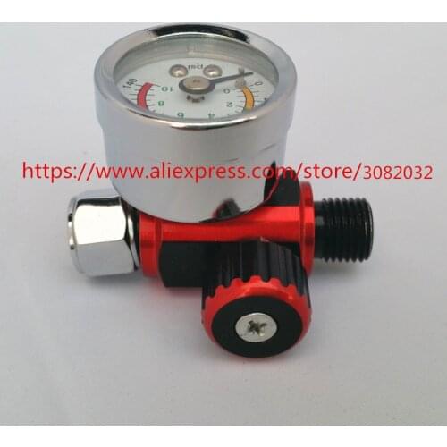 Pneumatic Spray Gun Air Regulator Pressure Gauge Auto Paint Air Regulator Spray Gun Adjustable Regulating Gauge Air Tool
