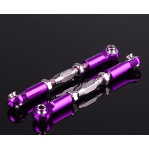 2PCS Aluminum Front/Rear Servo Link Tie Rods 90-120MM 2335 For RC Traxxas 1/10 Slash 4x4 Stampede 4X4 Upgrade Parts