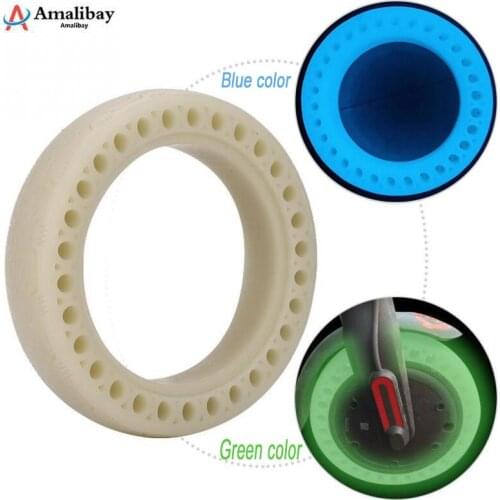 Electric Scooter Tire for Xiaomi M365 Fluorescent Rubber Hollow Solid Tyre Night Safety Skateboard Scooter Tyre Scooter Parts