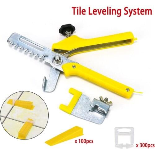 Tile Leveling System WIth 1/8 inch Tile Spacer Clips Tile Kits Reusable Wedges For Floor Wall Spacers Tile Leveler Tools Kit