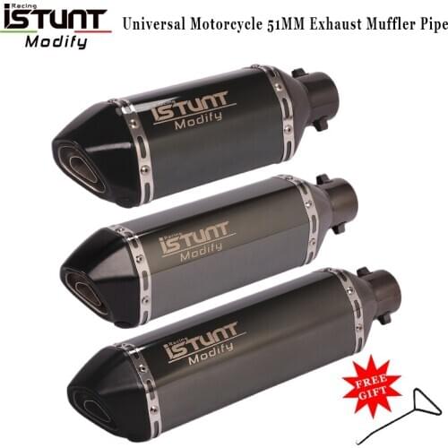 36-51mm Universal Left & Right Motorcycle Exhaust Pipe Muffler Escape moto DB Killer For RC390 Z800 GSXR750 TMAX530 XMAX300/250