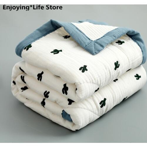 New Pure Cotton Thickened Childrens Blanket Summer Bedroom Towel Quilt Blanket Blanket Siesta To Keep Warm
