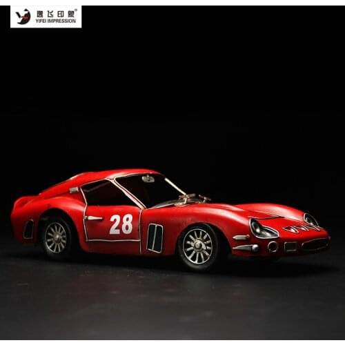 Vintage 250 GTO sports car model industrial home living room decorations gift collection table decorations