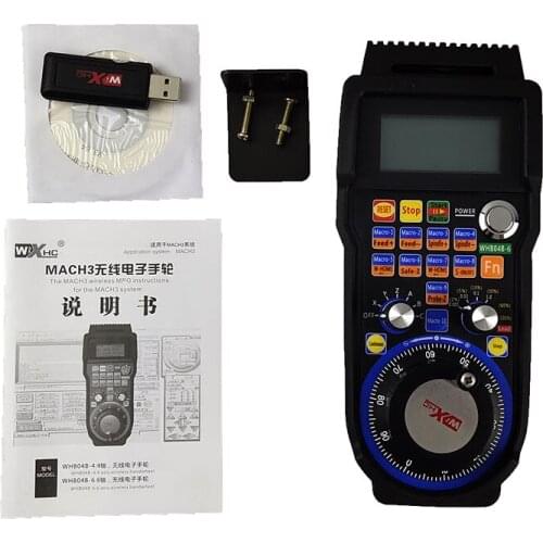 XHC CNC handwheel wireless Mach3 MPG pendant handwheel for milling machine 4 6 axis MPG WHB04B-4 WHB04B-6